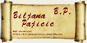 Biljana Pajičić vizit kartica
